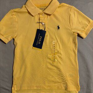 Polo Ralph Lauren Performance Yellow Boys Size 5 Short Sleeve Shirt